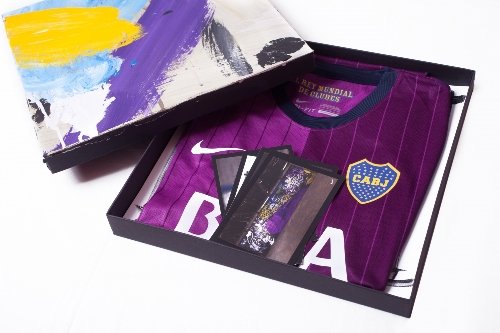 Boca Camiseta Violeta Obra Regazzoni