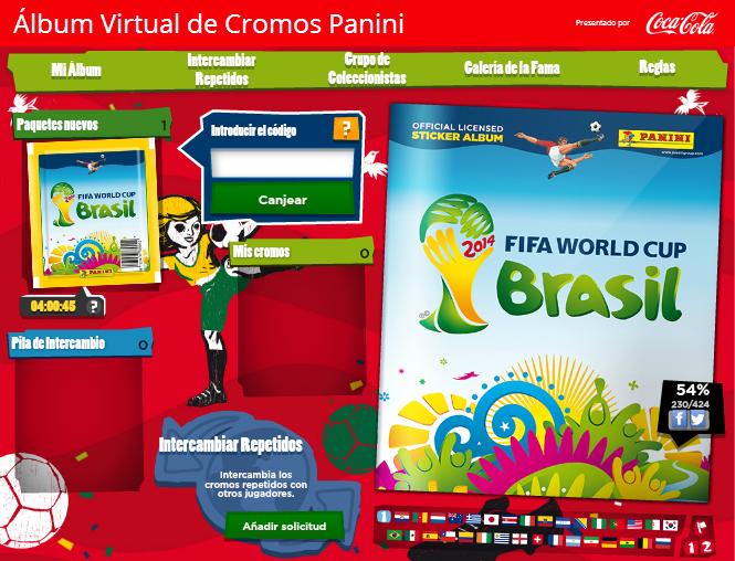 Album Virtual Panini FIFA Brasil 2014