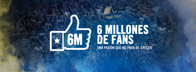 Boca Facebook oficial 6 millones de fans likes