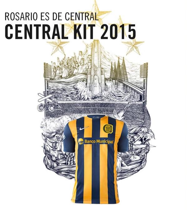 maquillaje frágil vendedor Nuevas camisetas Nike de Rosario Central 2015 - Marca de Gol