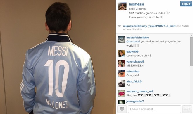 Messi Instagram 10 millones