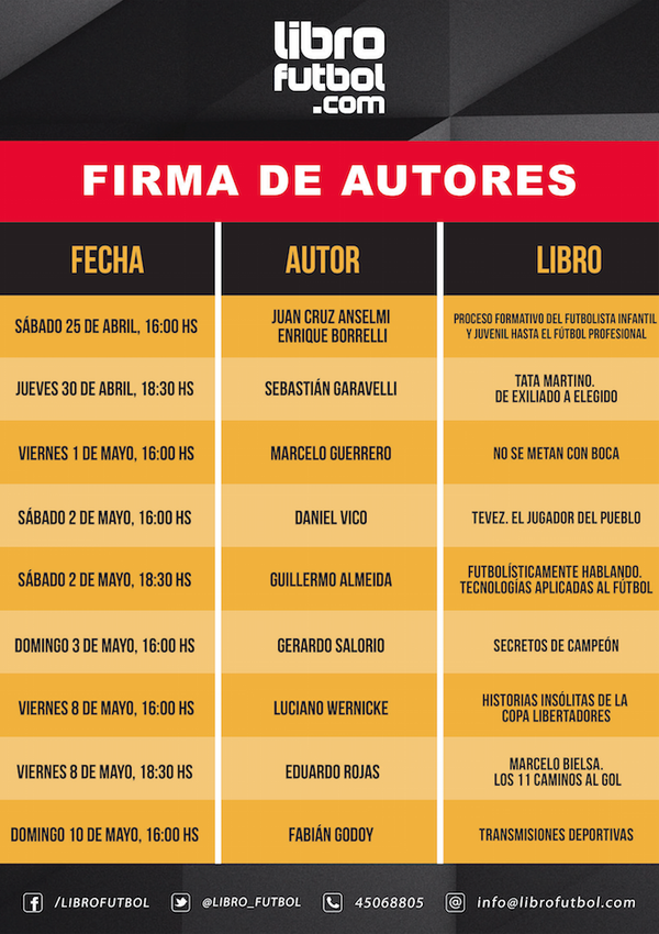 LibroFutbol Firma de autores