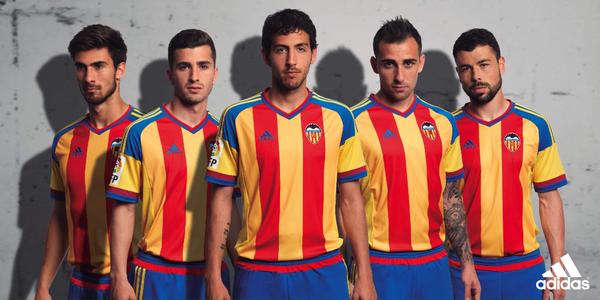 Camiseta Valencia adidas away Senyera 2015-16 00